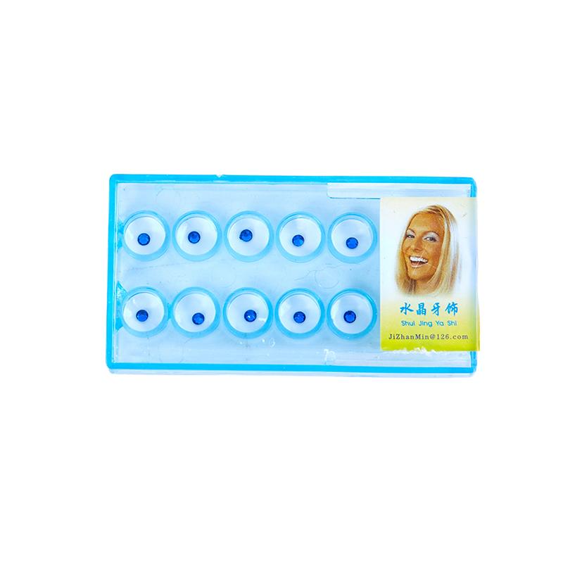 10Pcs/ Box Acrylic Diamond Bur Dental Material Teeth Whitening Studs Tooth Jewelry Kit With Glue Dental Crystal Tooth Decoration