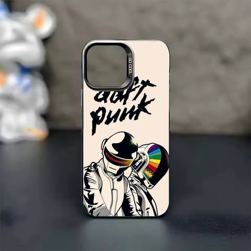 

Гарячий стильний чохол для телефону Daft Punk для iPhone 17 16 15 14 13 12 11 Pro Max Plus Сріблястий цукерковий матовий чохол iPhone17air
