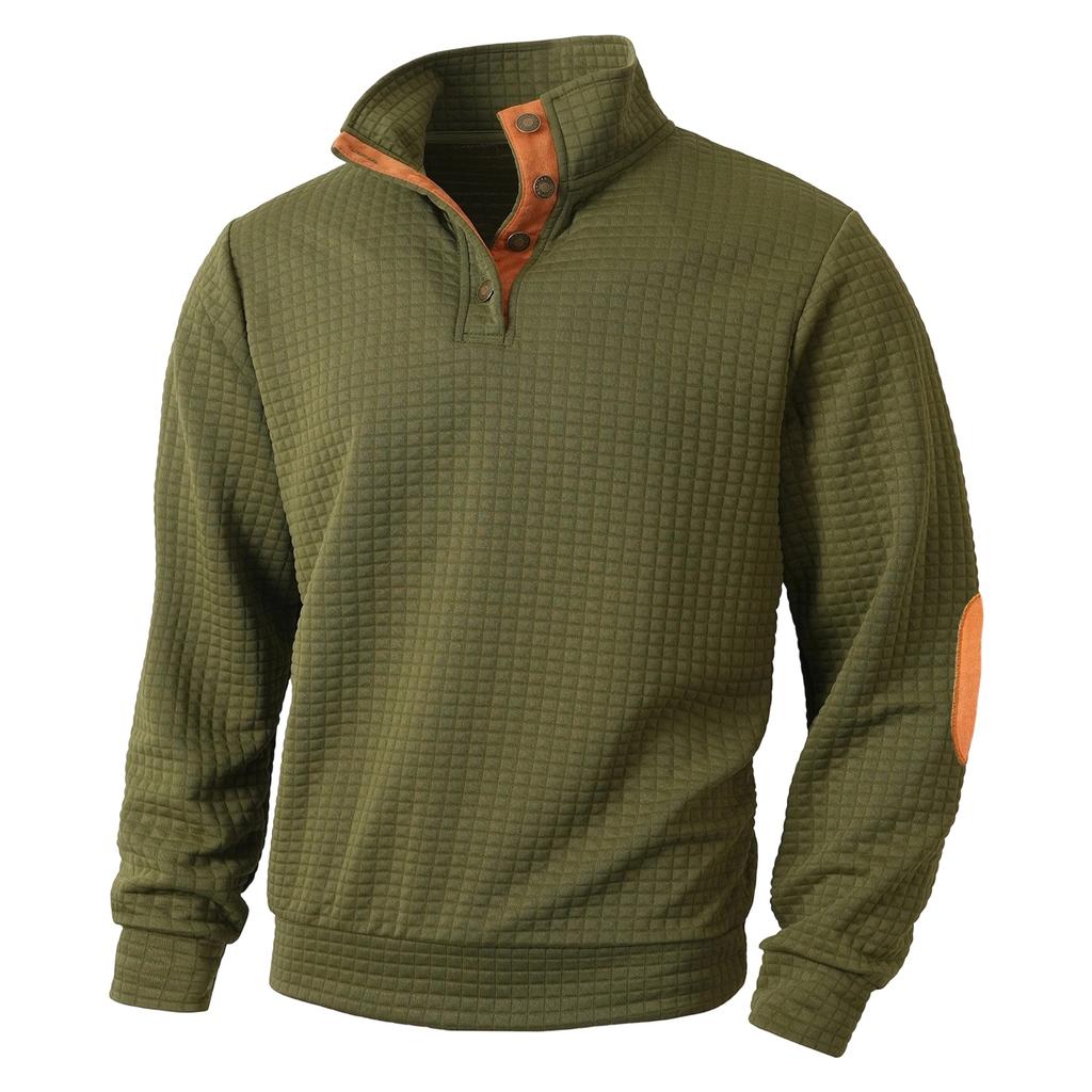 Men's Knit Long Sleeve Crewneck Sweatshirt for Casual Daily Wear