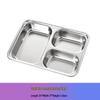 LIJIA FITMENT Deep 3-Compartment Stainless Steel Divided Meal Tray