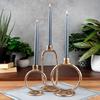 Gold Metal Candlestick Stand for a Long Candle Decorative Table 15 cm