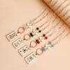 European and American ins retro popular hot-selling pendant jewelry, simple love rectangular tarot necklace sweater chain