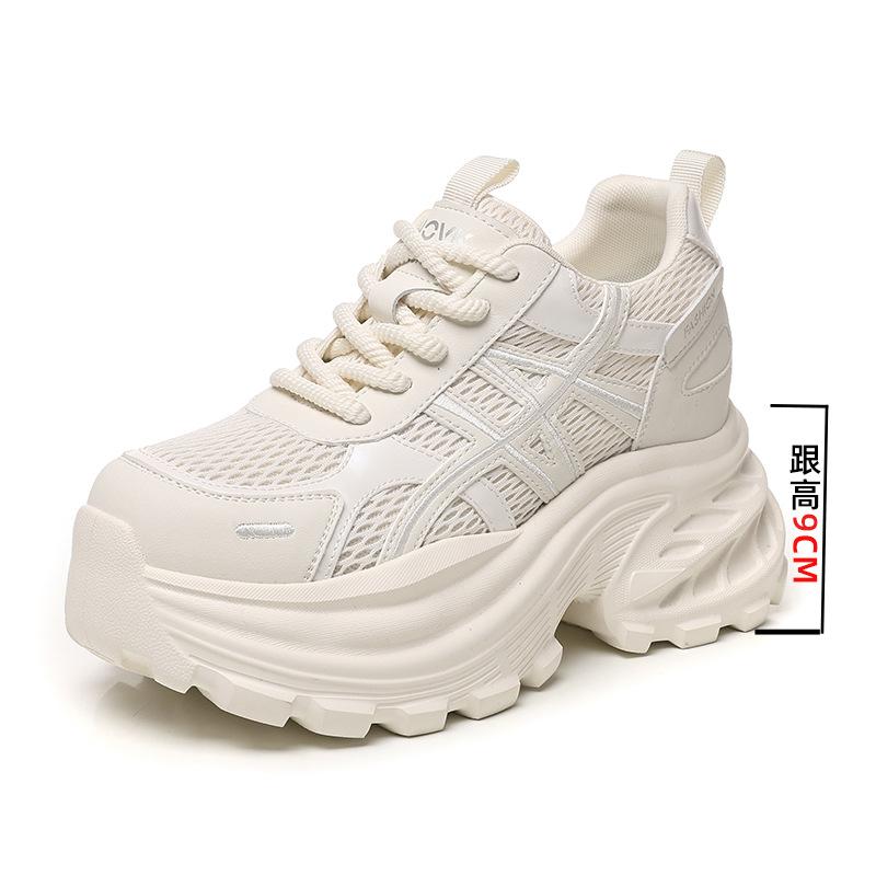 New ModelVersatile Spring Popular Fashion Casual Thick Sole Heightening Sports Dad Running Shoes Women'S Trend Single Shoes
