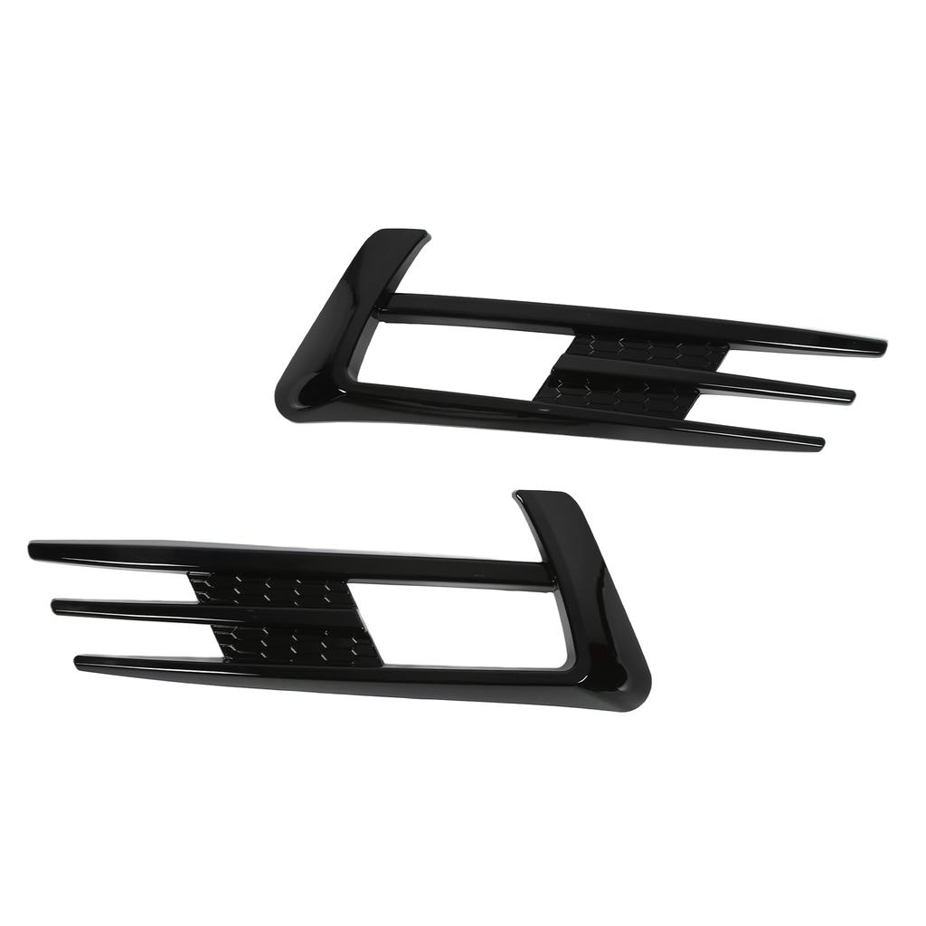 Glossy Black Front Fog Lamp Eyebrow Eyelid Cover Trim Replacement for MK7 2014‑ 2017