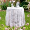 French Retro Pure White Lace Tablecloth Round Dining Table Coffee Table Tablecloth Garden Light Luxury Romantic Cover