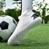 Men's Football Boots Rubber Soft Sole Short Nail Artificial Turf Leather Youth Kids Football Shoes