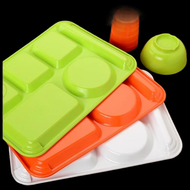 Thickened Melamine Divided Canteen Tray