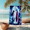 proof beach towel with Inuyasha & Kagome pattern - soft,absorbent,quick-drying,machine washable - perfect for swimming,camping,bathing