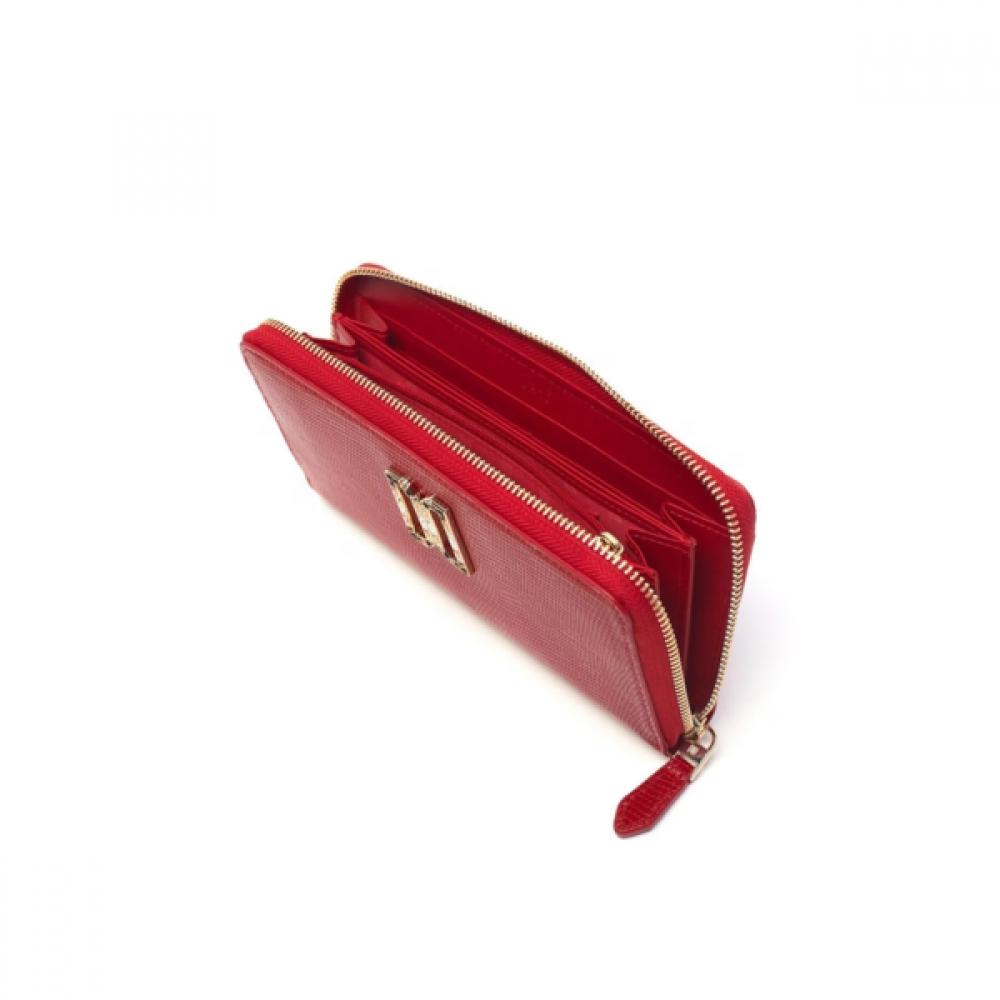 Daks Premium Alexa Red Leather High Quality Crystal Decoration zippeRed Dd Logo 