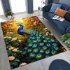 3D Colorful Peacock Romantic Birds Rug for Bedroom Living Room Sofa Home Doormat Decor,Larger Kid Play Non-slip Floor Mat