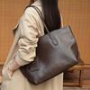 Dou Xiaozhu Retro Soft Leather Large Tote Bag