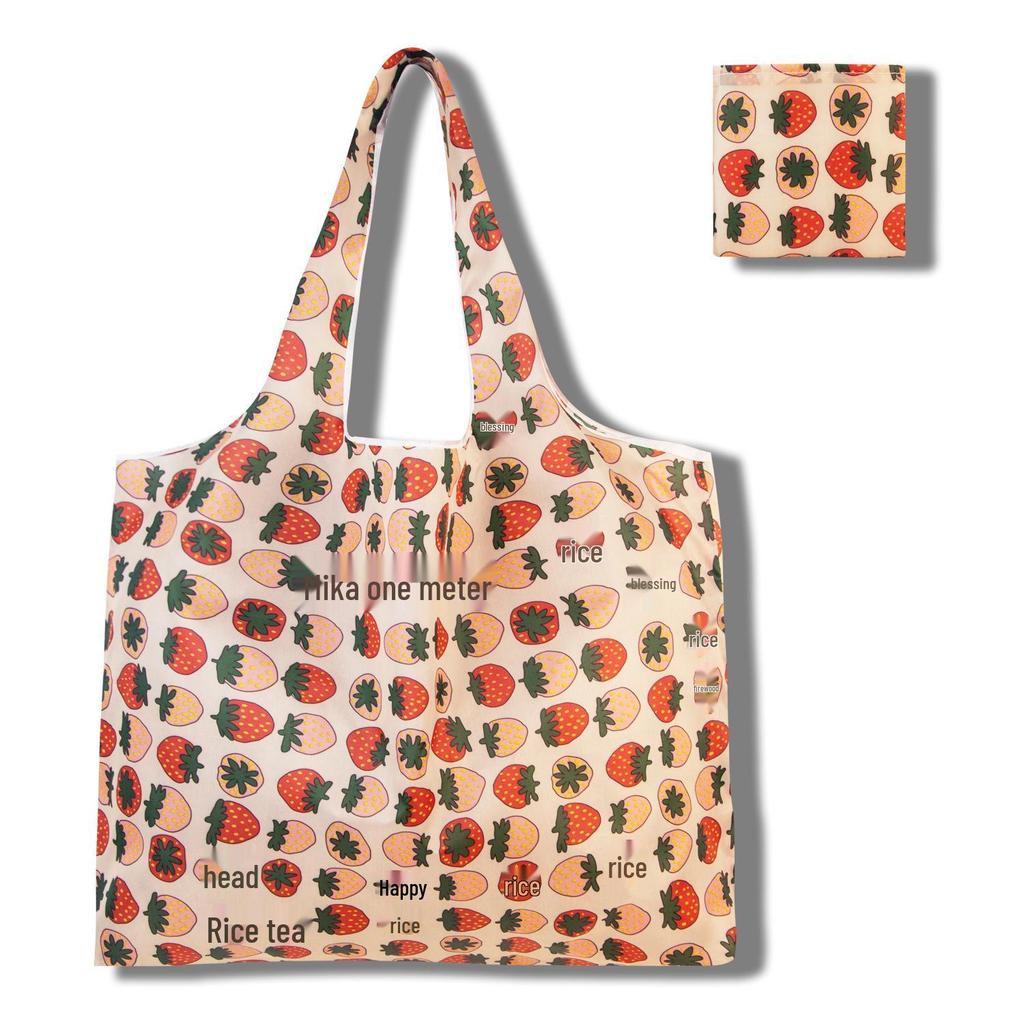 Large Capacity Foldable Eco-friendly Polyester Shopping Bag with Customizable Print and Fast Shipping