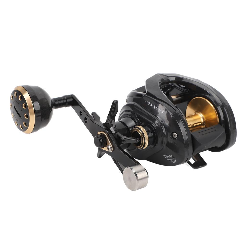 Baitcasting Reel Carbon Fiber Magnetic Braking with Single Rocker Arm Stainless Steel Bearings Metal Wire Cup Fishing