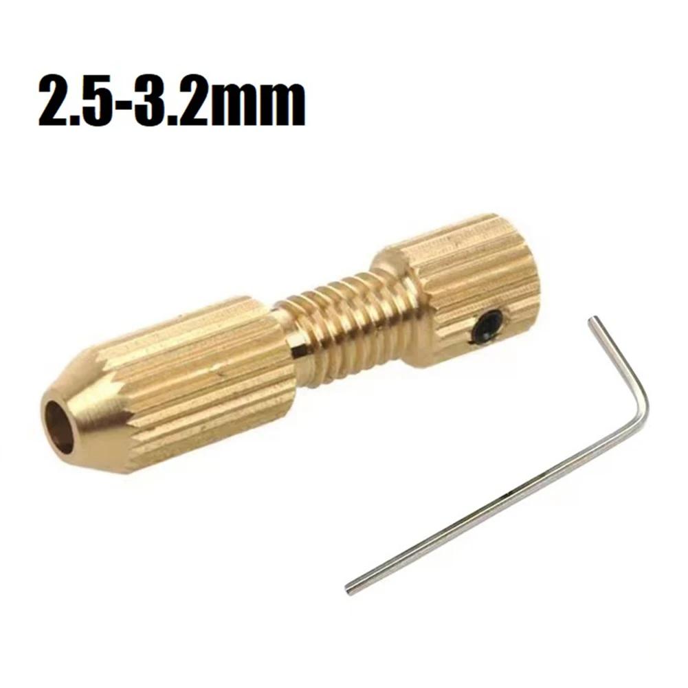 

2pcs 2.0mm Motor Shaft Clamp Shaft Hole Brass Motor Shaft Clamp Small Collet Adapter Fixture DrillChuck Drill Chuck Key Wrench