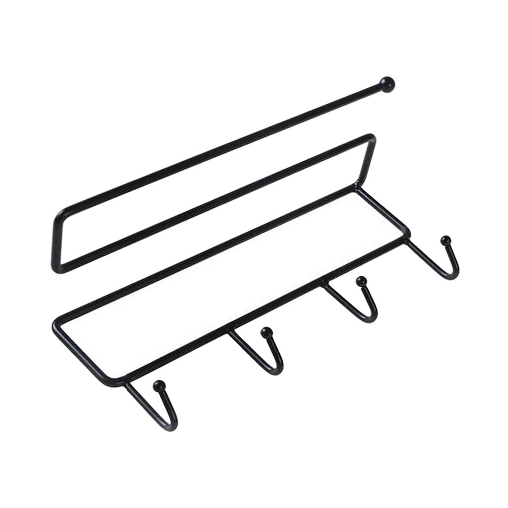 Seamless Sticker Versatile Rack Storage Hanger Hook Holder traceless Black