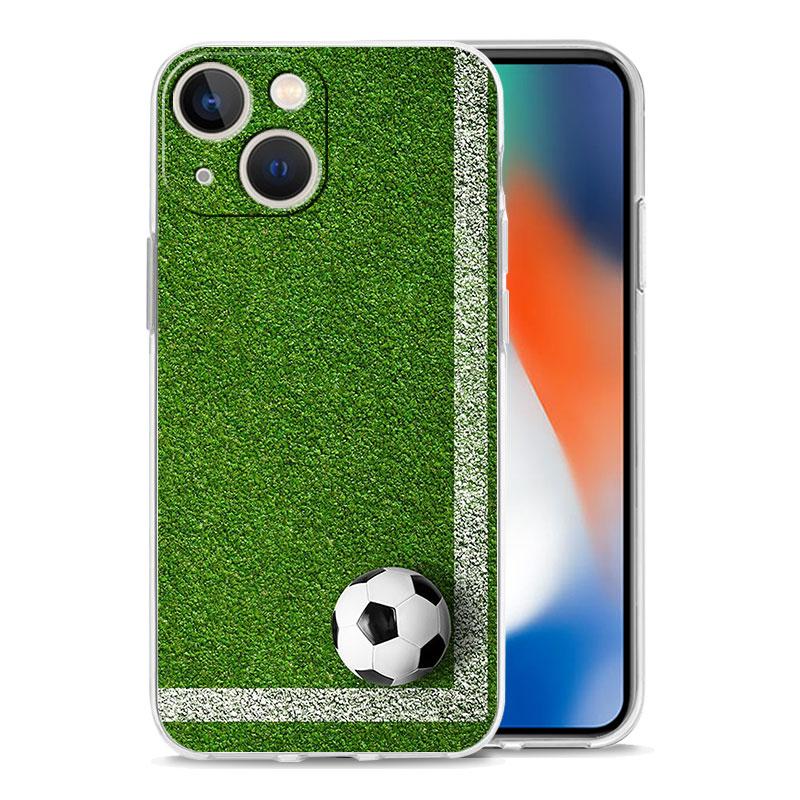 Phone Case For iPhone 18 15 14 13 12 Mini 11 Pro Max XS X XR 7 8 Plus Clear Silicone TPU Cover Football Passion Soccer Ball