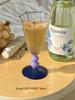 Creative Vintage Striped Glass Korean-style Ins Goblet Glass Household Transparent Champagne Wine Glass Cup
