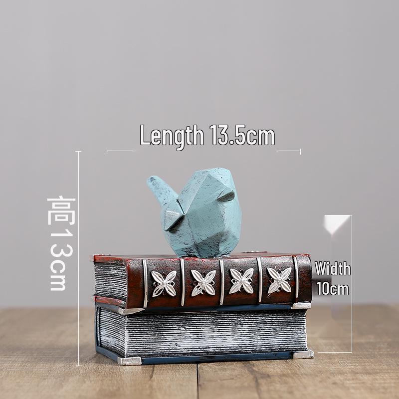Retro American Bird Bookend - Decorative Home, Living Room & Desk Ornament