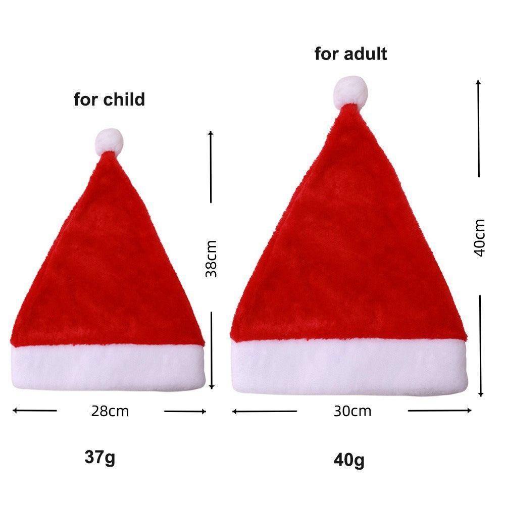 Fluffy Family Matching Santa Hat DAD MOM MINI Embroidered Plush Santa Cap Home Decor