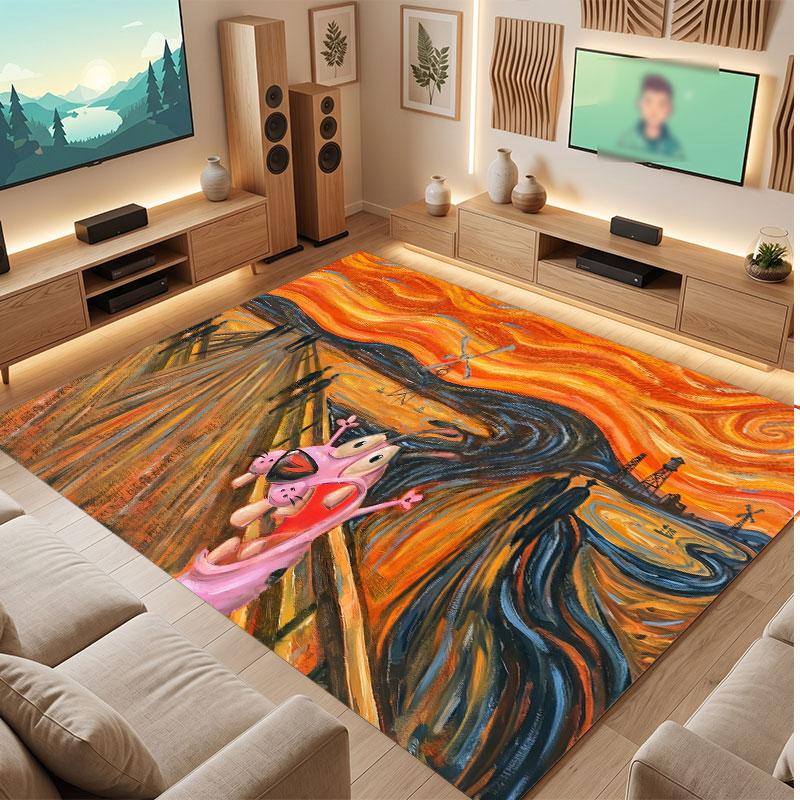 Courage the Cowardly Dog Rug Soft Thick Non Slip Floor Carpet for Bedroom Living Room Home Decor