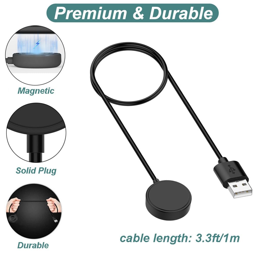 Charger Cable Compatible with Gabb Watch 3 Kids Smart Watch (Black)