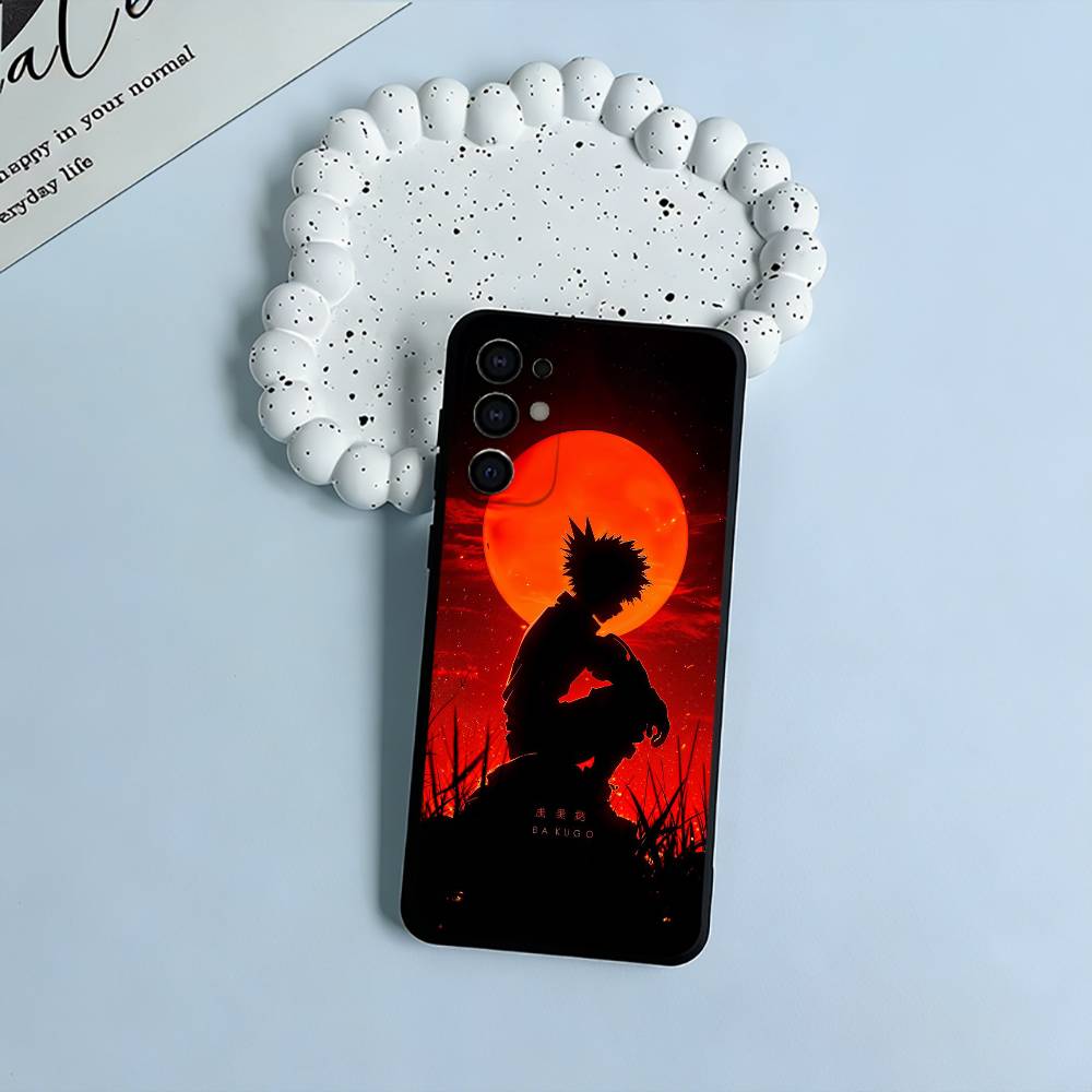 Shonen Anime-My -H-Hero -Academia Soft Silicone Case for Samsung S25, S24, S21, S22, S23, S30, Ultra, S20, Plus, FE, Lite-Black