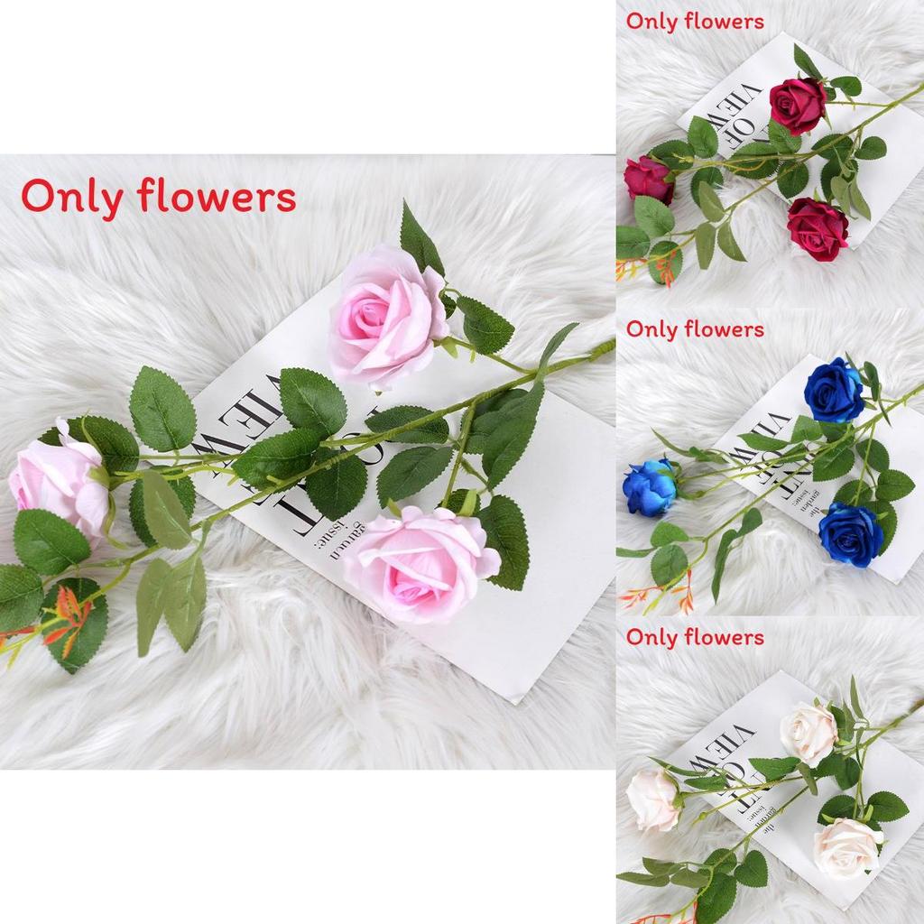 Rose Artificial Flower Bouquet With Silk Material For Wedding Decor And Photography Props