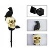 Solar Halloween Skull Stake Lights Decorations  Waterproof Resin Skeleton  Decor for Outside Yard Garden Lawn