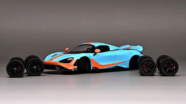 CM MODEL McLaren 765LT Finished Product 1/64 Orange/Blue