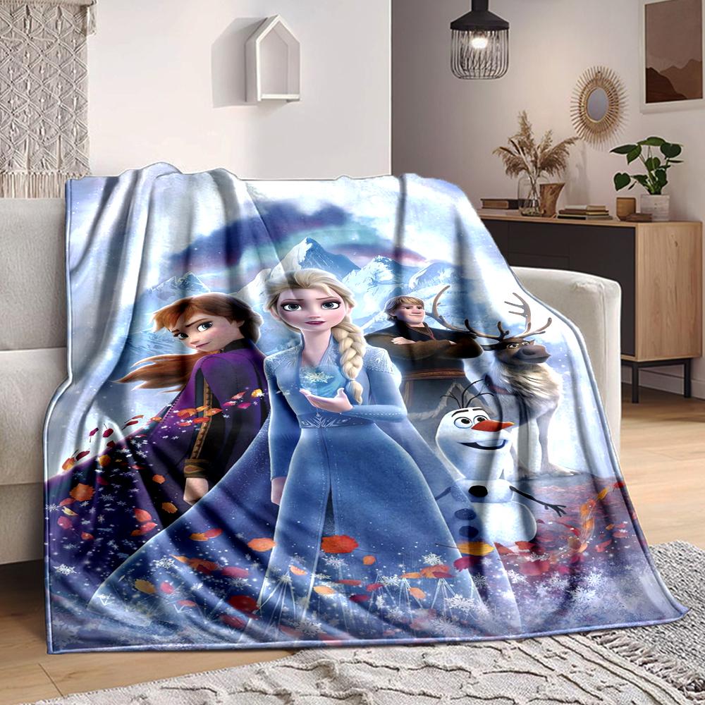 1Pc Frozen Adventure Blanket Soft And Comfortable Casual Warm Camping Travel Christmas Halloween Xmas Gift M928452