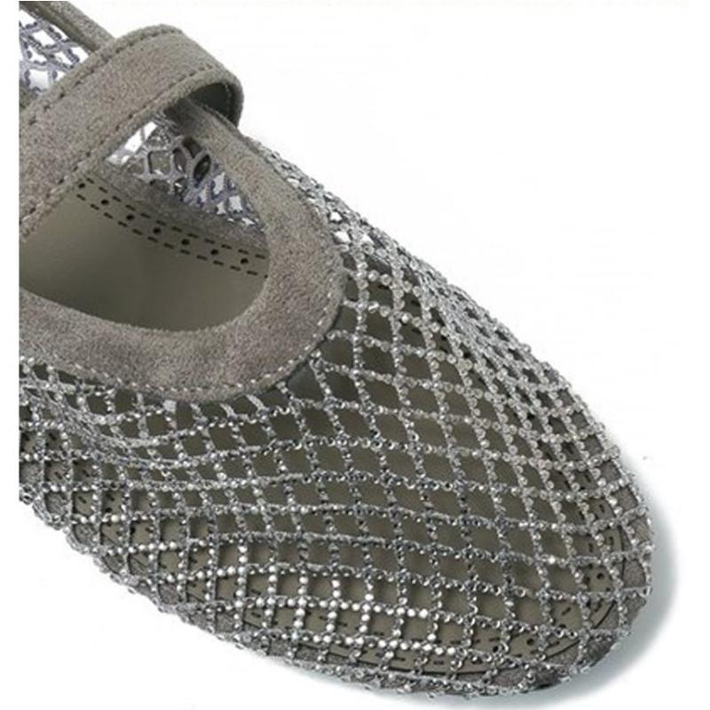 Desire Rose Women Summer Mary Jane Sheer Flat Shoes