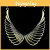 Retro Fashionable Angel Wing Pendant Women Metal Necklace For Travel And Gift