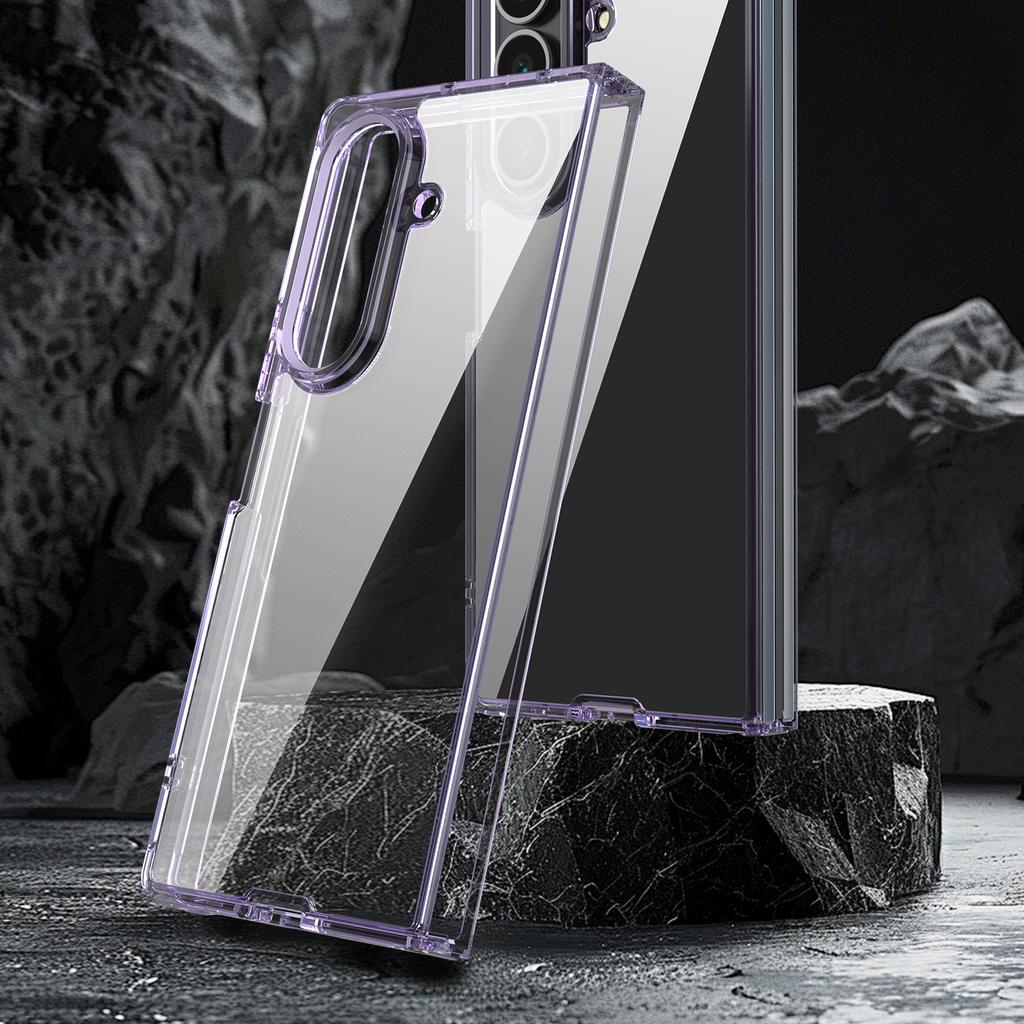 For Samsung Galaxy Z Fold7 5G Case TPU + Acrylic Phone Back Cover Anti Yellowing