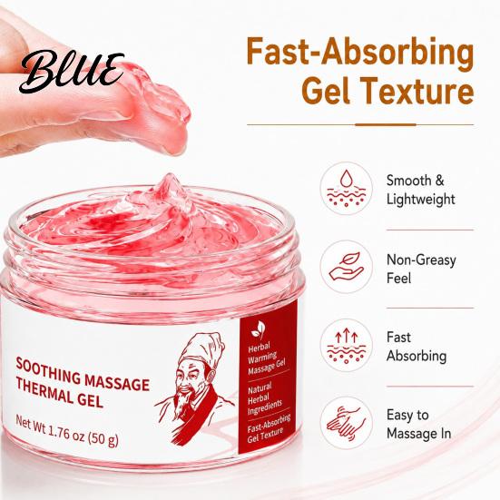 Warming Massage Cream 1/2Pcs Body Soothing Thermal Gel Natural Herbal Deep Gel Tissue Cream Firming & Smoothing Skin Moisturizer