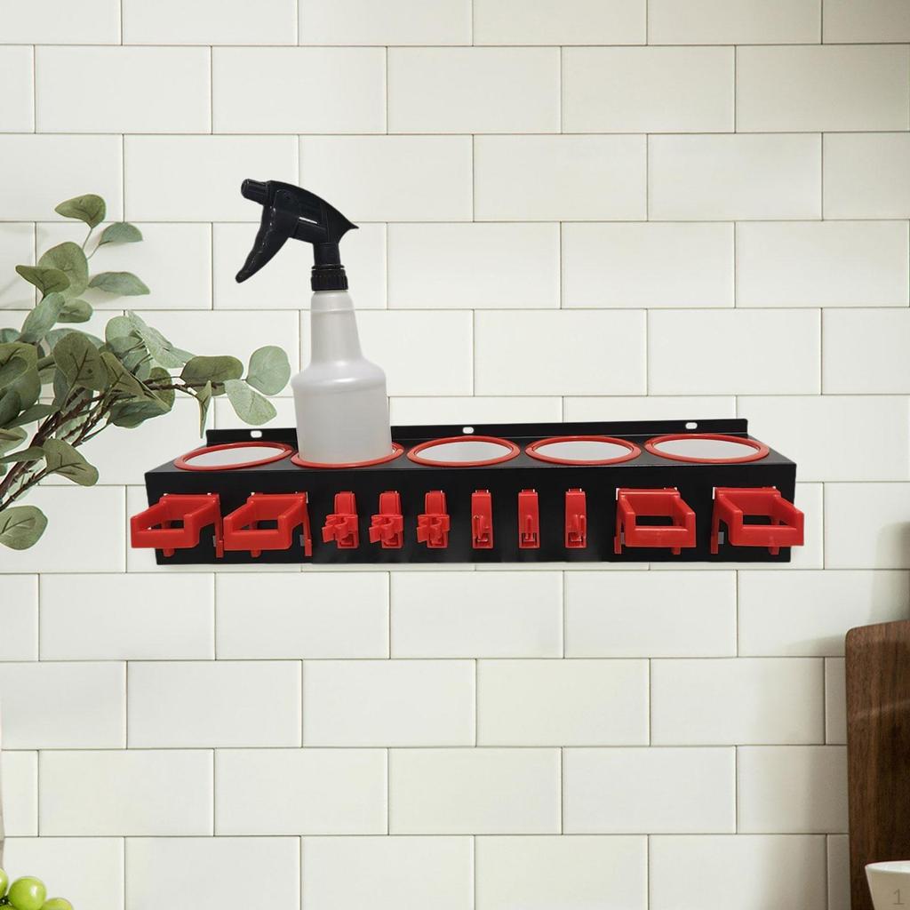 Spray Bottle Holder Garage Car Wash Tool Rack Sturdy Hanging Beauty Cleaning Accessory Display