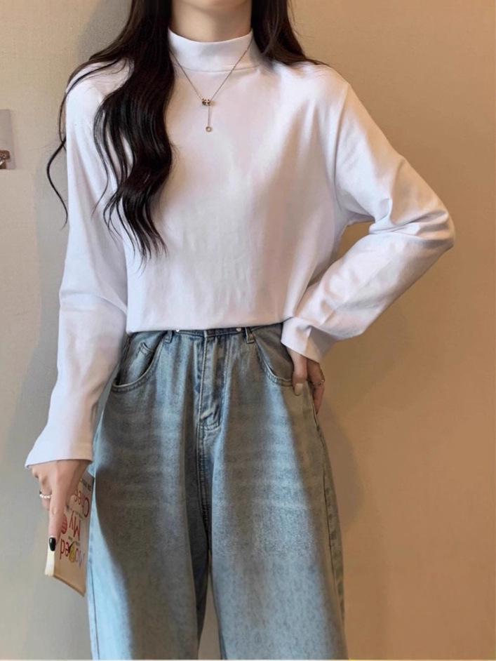 Women's 2025 Autumn/Winter High Neck German Velvet Slimming Long Sleeve Base Layer Top