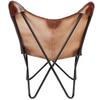 NEW Handmade Leather Butterfly Chair Leather Accent Chair  Living Room Chair