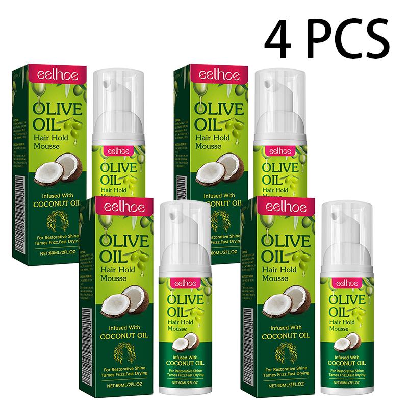 EELHOE Olive Oil Hair Styling Mousse Curl Styling Moisturizing Curl Care Styling Long Lasting Anti-Frizz Mousse