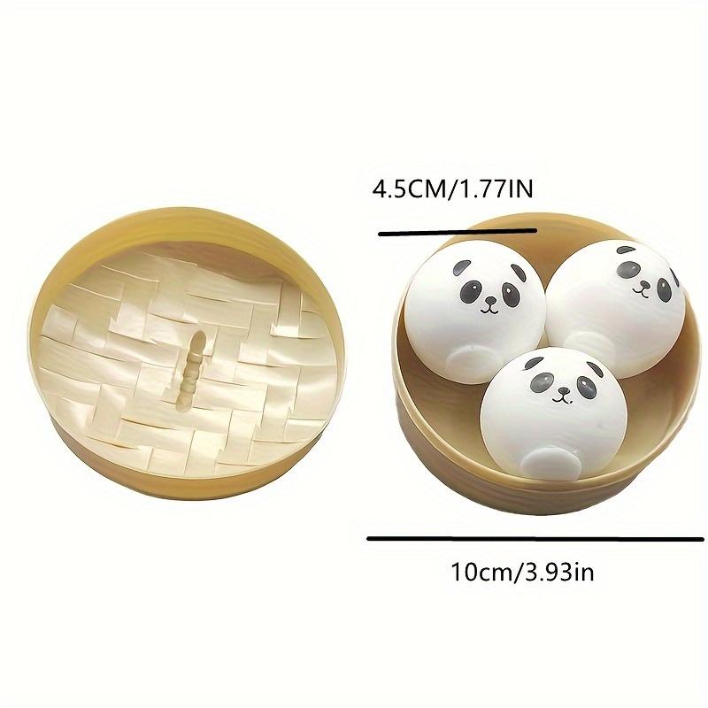 

3 шт. Мялка в виде пельменя-медведя, Предметы для снятия тревоги, Имитация пельменя, Стресс-бол, Сенсорная игрушка-пельмень для снятия стресса