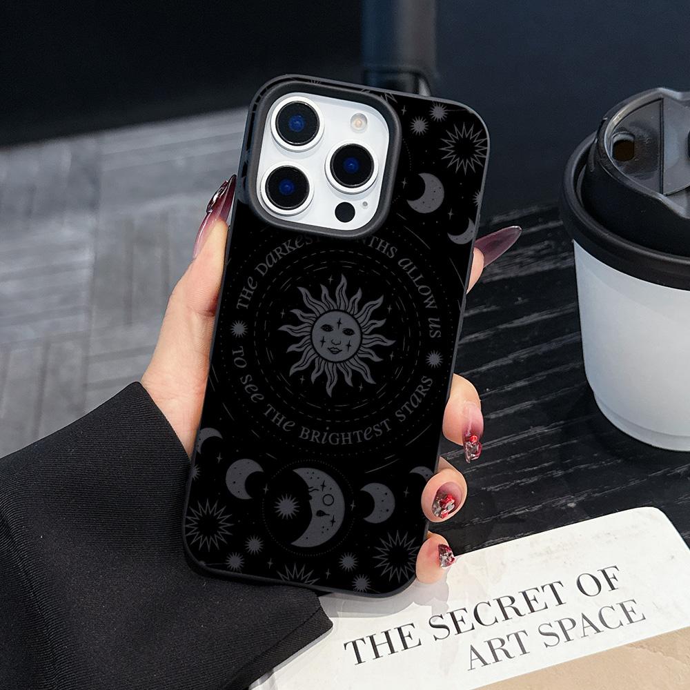 

Luxury Retro Moon Sun God Matte Silicone Soft Phone Case For Samsung A36 A16 A06 A05 A15 A24 A54 A25 A23 A04E A33 A53 Cover Samsung A16