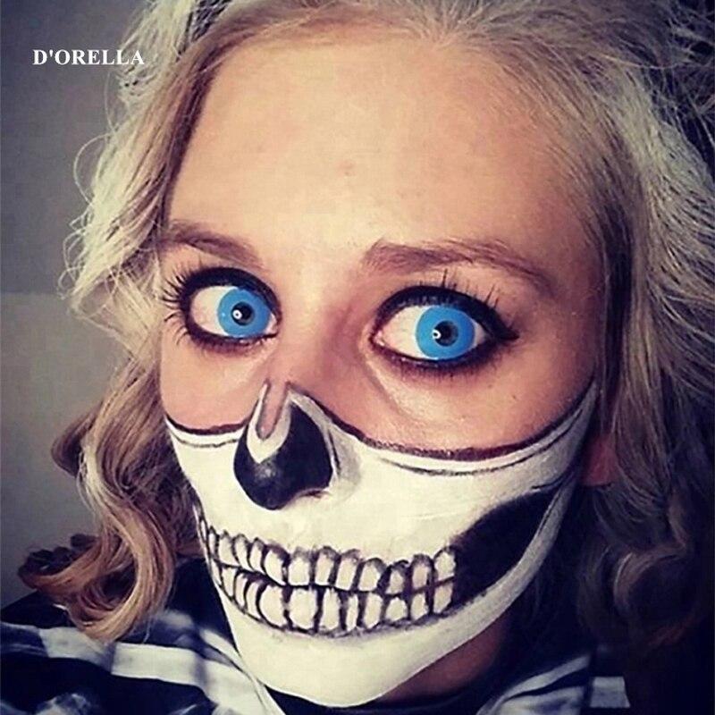 D'ORELLA 1 Paar (2 Stück) PURE Color Cosplay Series Farbige Kontaktlinsen Augenkontakte für Halloween