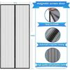 Magnetic White Striped Mosquito Net Curtains Available in Various Sizes Designed for Summer to Keep Insects Out While Allowing