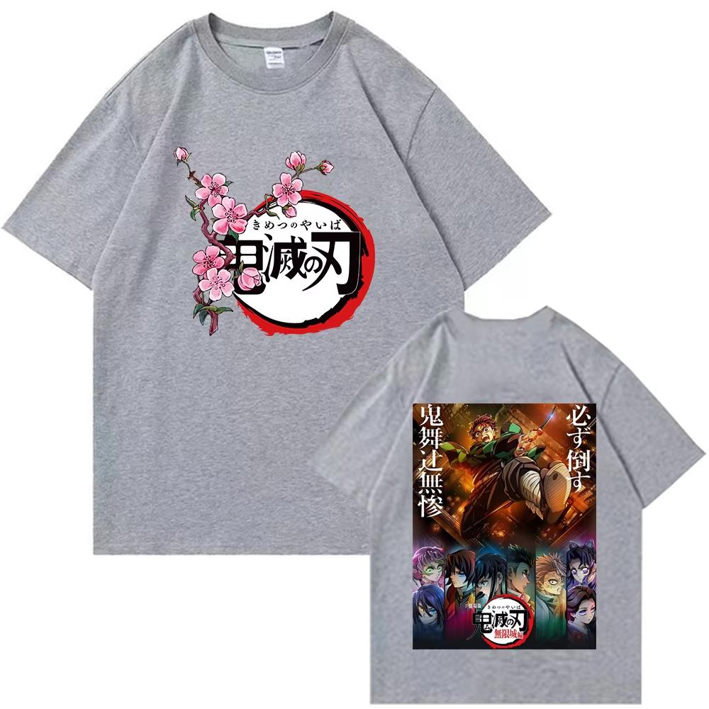New Fashion Japanese Anime Demon Slayer Women's Men Cotton Printed T Shirt Harajuku O Neck Streetwear Unisex Tops for Fans Gift