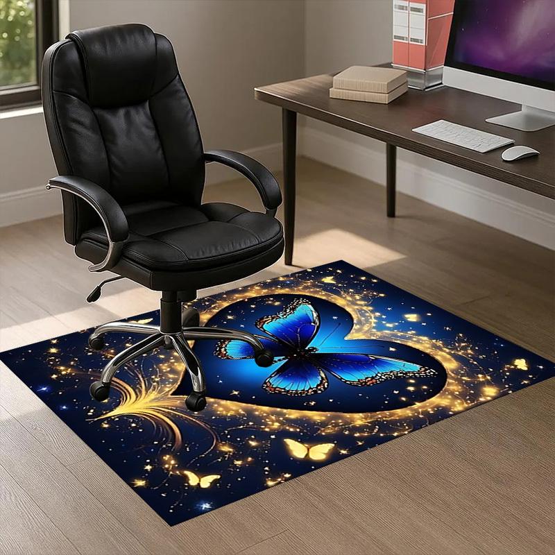 Butterfly Heart Pattern Area Rug, Office Carpet Indoor Outdoor Entrance Doormat, Non-Slip Soft And Comfortable, Living Room, C122082