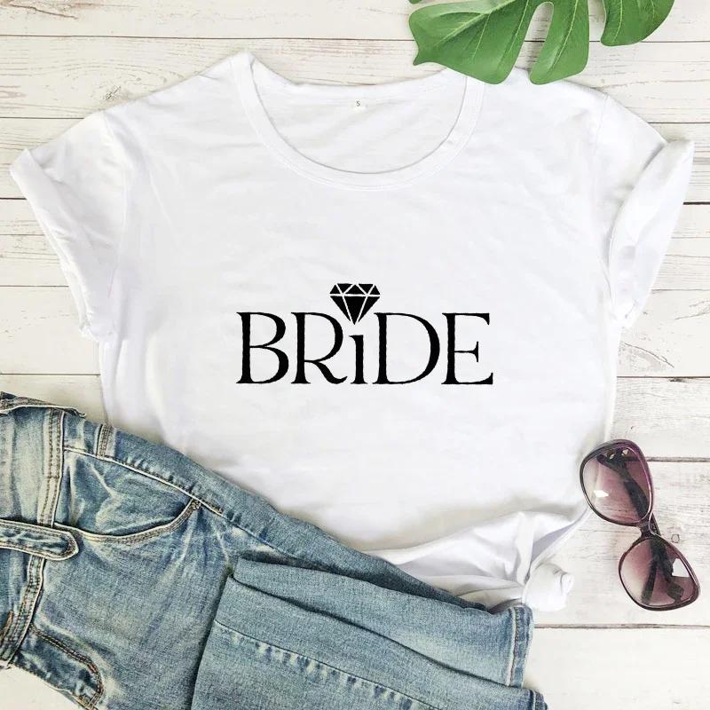 Marriage Bridesmaids Gift Tshirt Bride I Do Crew Diamond Tshirt Women Graphic Bachelorette Party Tee Top S