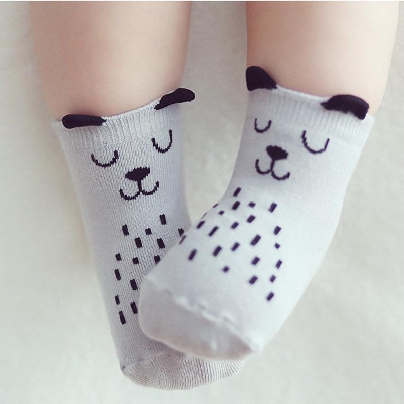 

Spring 2023 Non-Slip Cartoon Baby Floor Socks - Asymmetrical Design for Boys and Girls M for 2-4 Years