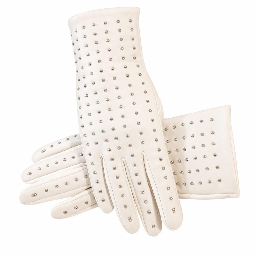 Rivet Beads Decoration Touch Screen Gloves Windproof Winter Women Gloves Outdoor Cycling