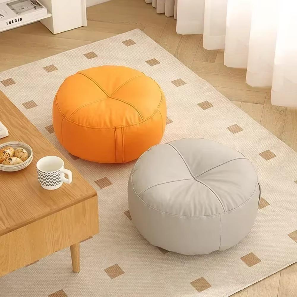 Square/Round Floor Cushion PU Leather Sitting Pier Practical Tatami Sitting Mat  Bay Window