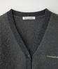 Sseomweeobeoteo Rima Boucle V-Neck Cardigan - Charcoal