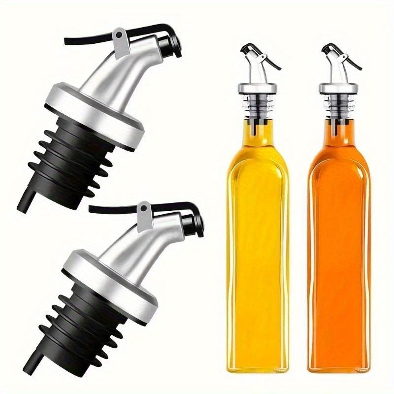 

1pc Kitchen seasoning pouring spout, vinegar soy sauce bottle cap, silicone stopper universal чёрный